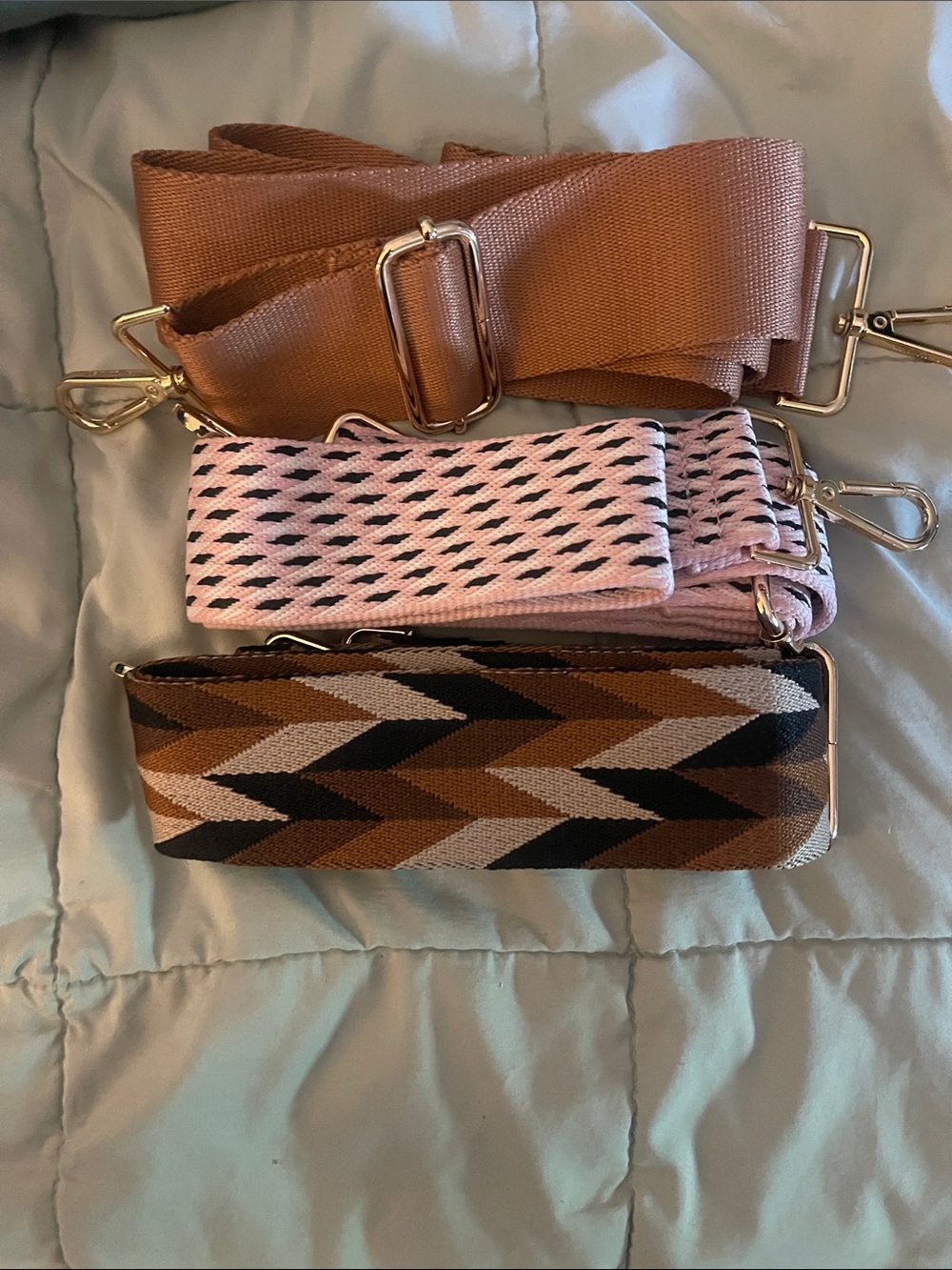 Adjustable Replacement Bag Strap in Pink and Brown